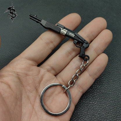 Metal Mini Gun Pendant Keychain 