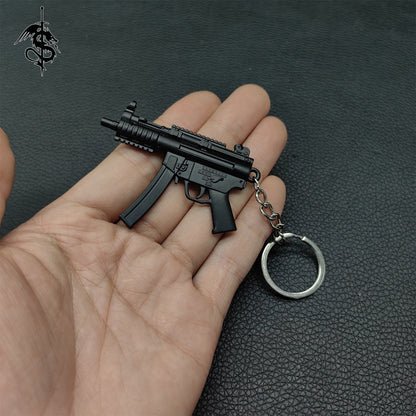 Metal Mini Gun Pendant Keychain 