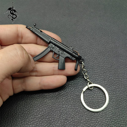 Metal Mini Gun Pendant Keychain 