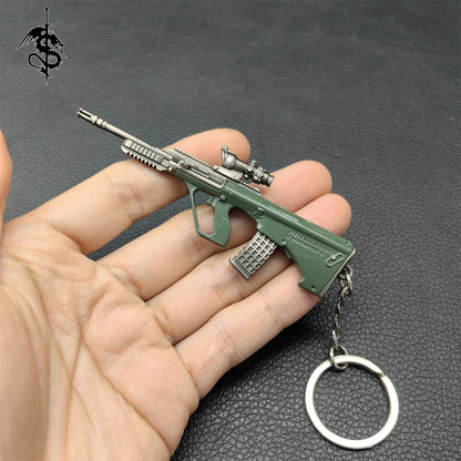 Metal Mini Gun Pendant Keychain 