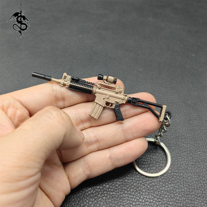 Metal Mini Gun Pendant Keychain 