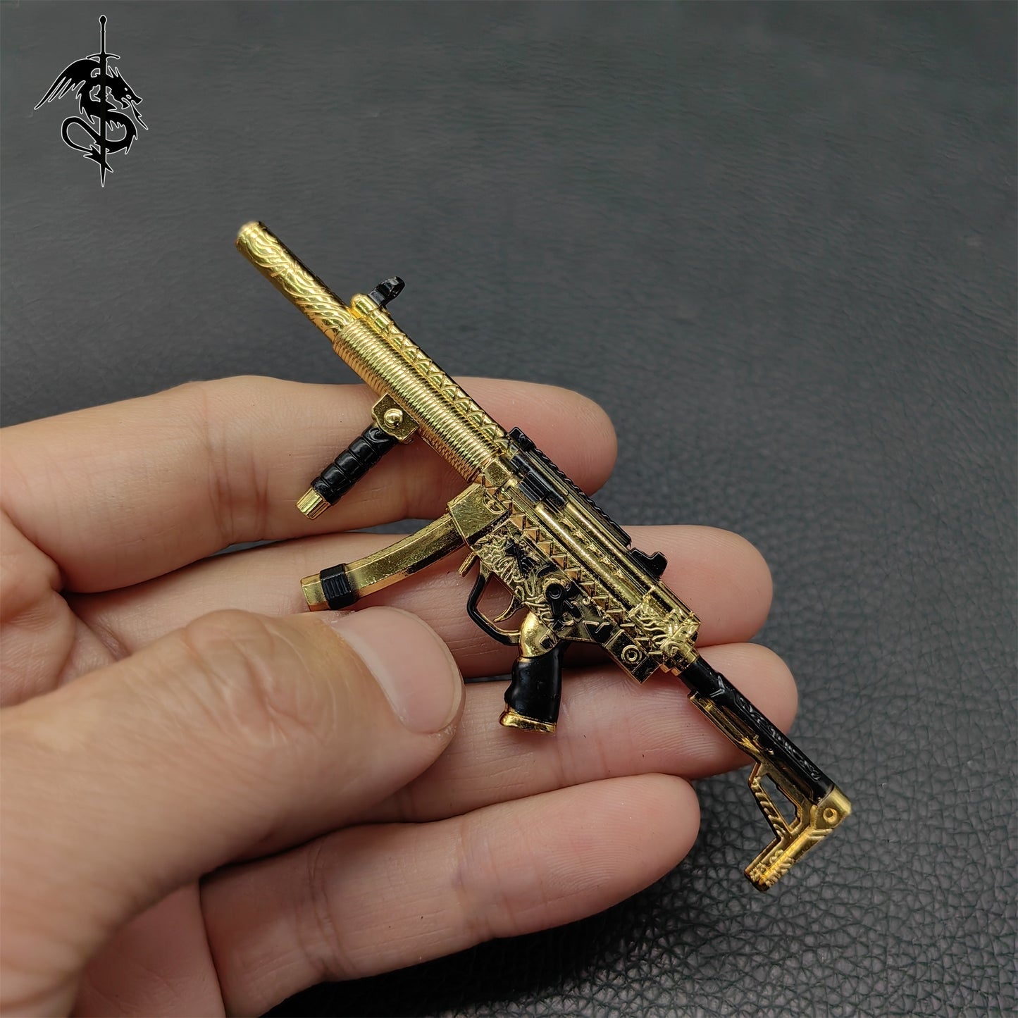 Metal Mini Gun Pendant Keychain 