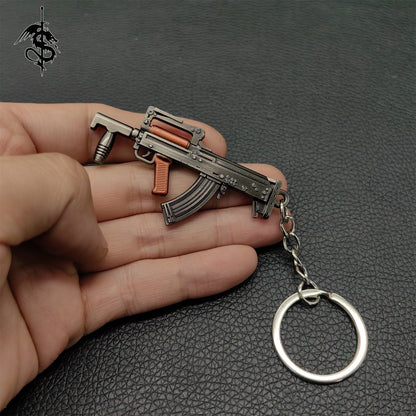 Metal Mini Gun Pendant Keychain 