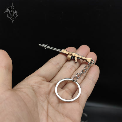 Metal Mini Gun Pendant Keychain 