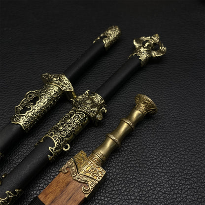 Hand-Forged Steel Ancient Chinese Sword Miniature