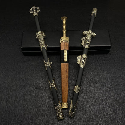 Hand-Forged Steel Ancient Chinese Sword Miniature