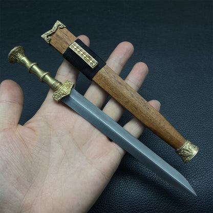 Hand-Forged Steel Ancient Chinese Sword Miniature