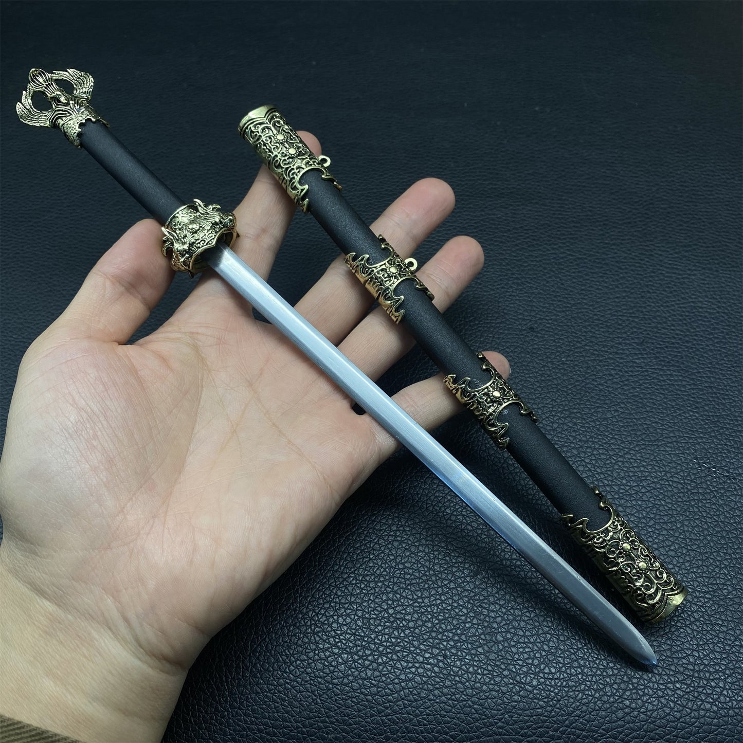 Hand-Forged Steel Ancient Chinese Sword Miniature