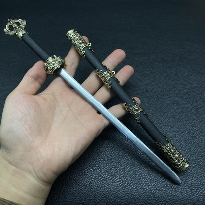 Hand-Forged Steel Ancient Chinese Sword Miniature