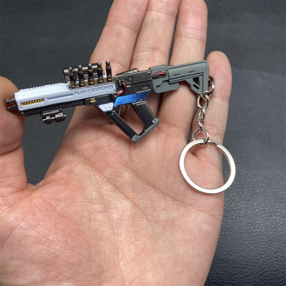 Hot Game Mini Gun Metal Keychain 10 Options