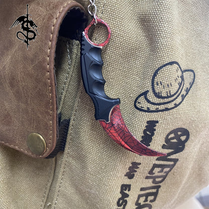 Gamma Crimson Web Melee Mini Karambit Keychain