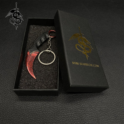 Gamma Crimson Web Melee Mini Karambit Keychain