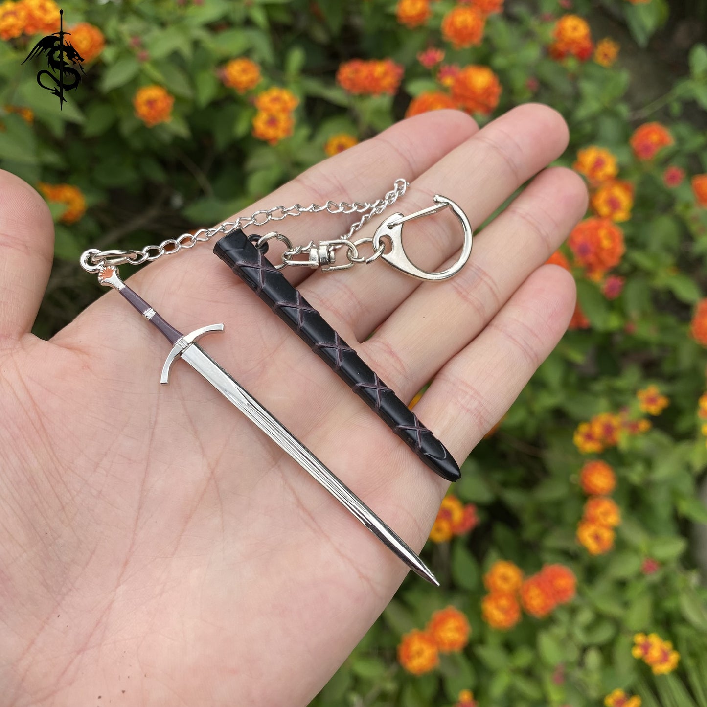Middle Age Weapon Sword Keychain 5 In 1 Pack