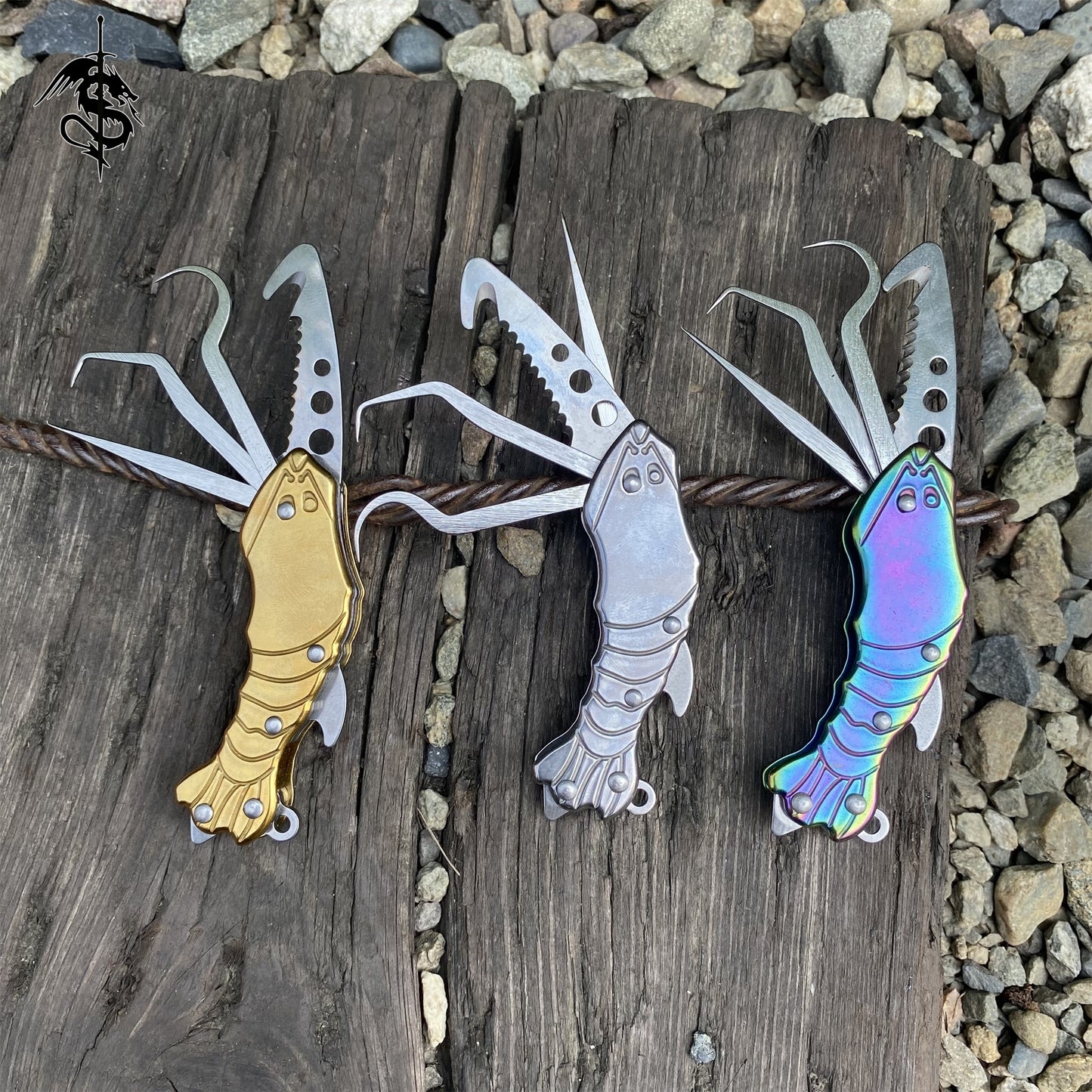 High-End Steel Shrimp Handle Creative Multifunctional Knife