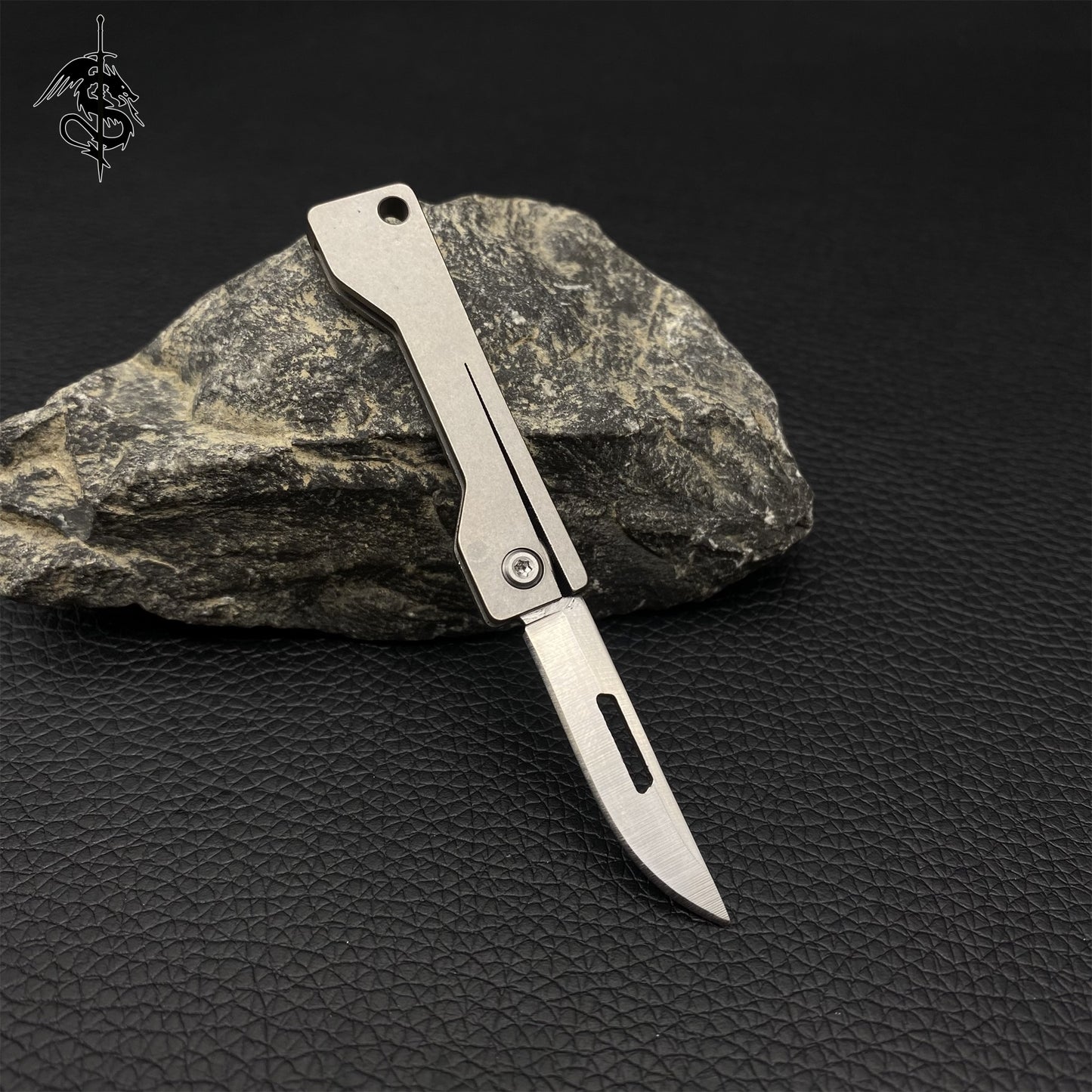 High-end Titanium Alloy Tiny EDC Slivery Folding Knife
