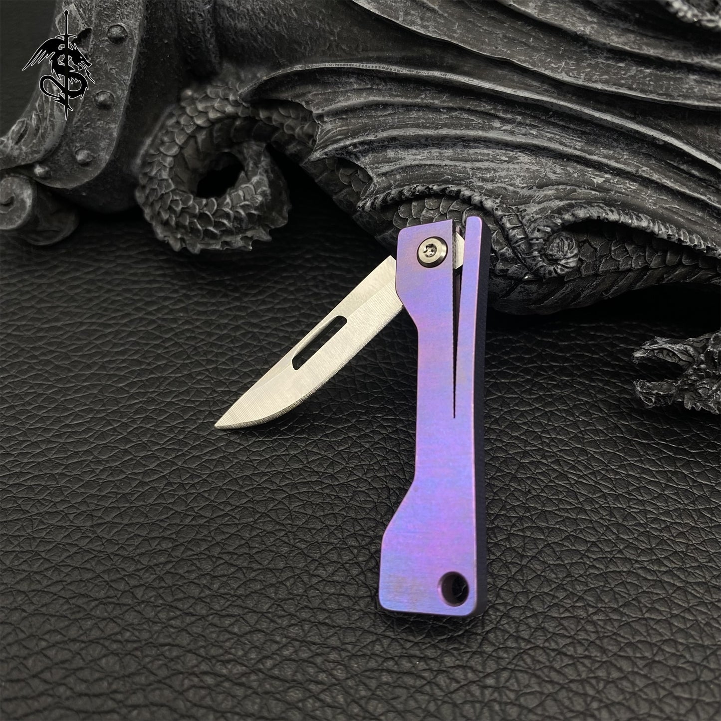High-end Titanium Alloy EDC Purple Mini Folding Knife