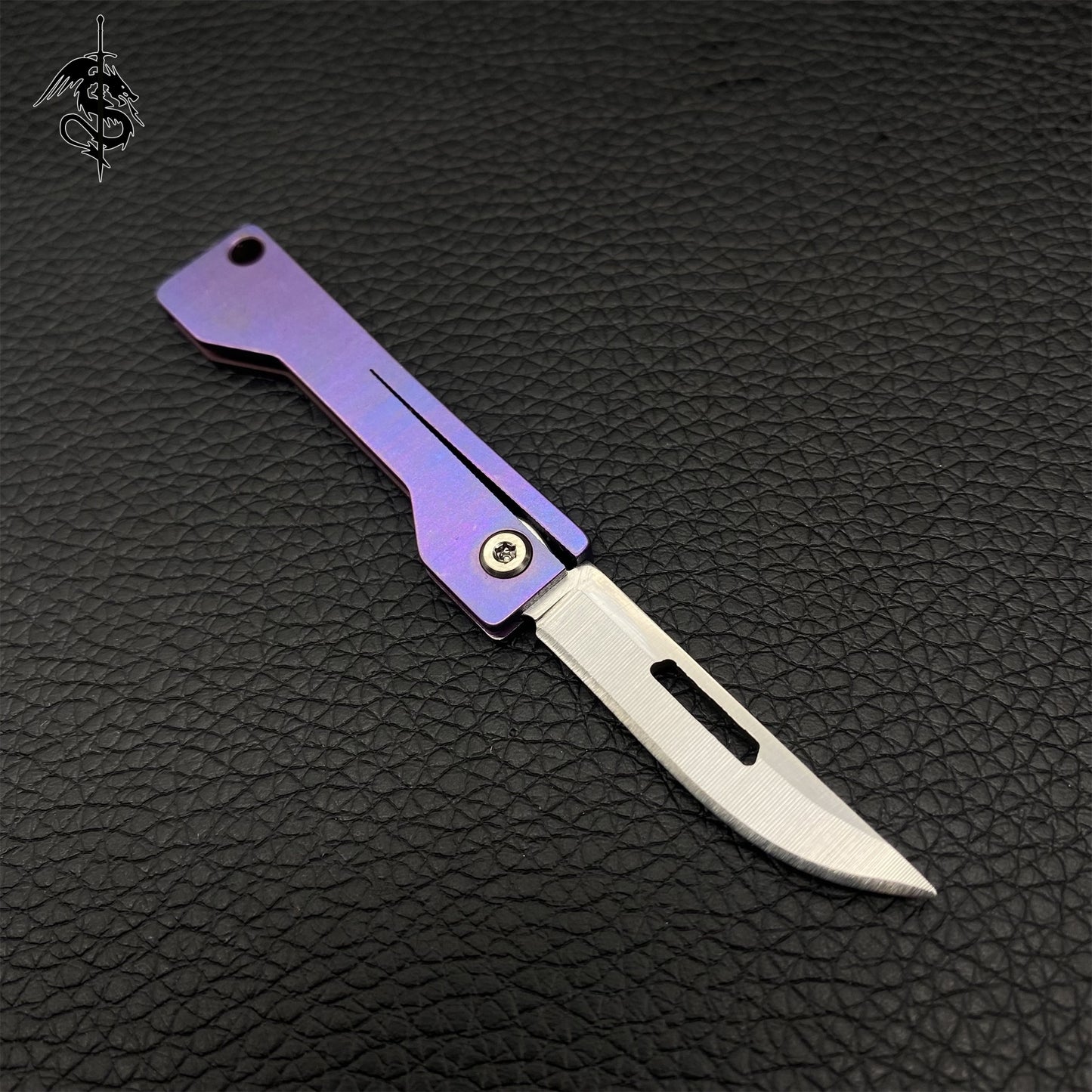 High-end Titanium Alloy EDC Purple Mini Folding Knife