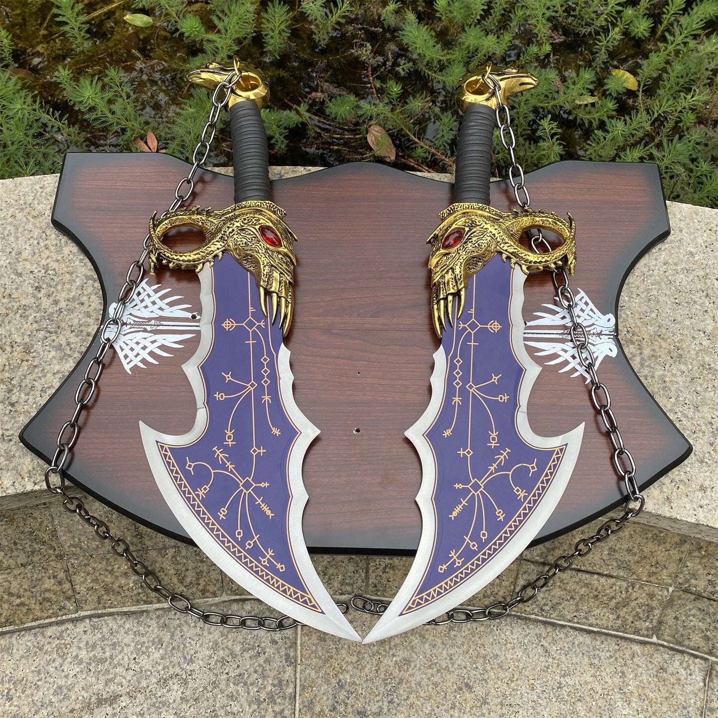 Steel Blades of Chaos Life-size Metal Replica