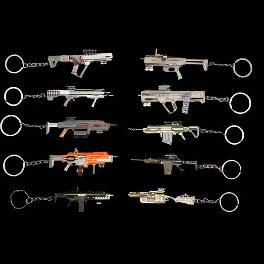 Hot Game Mini Gun Metal Keychain 10 Options