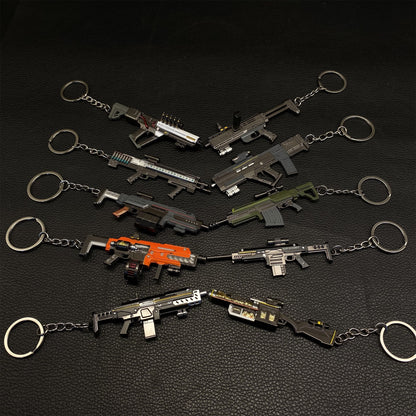 Hot Game Mini Gun Metal Keychain 10 Options