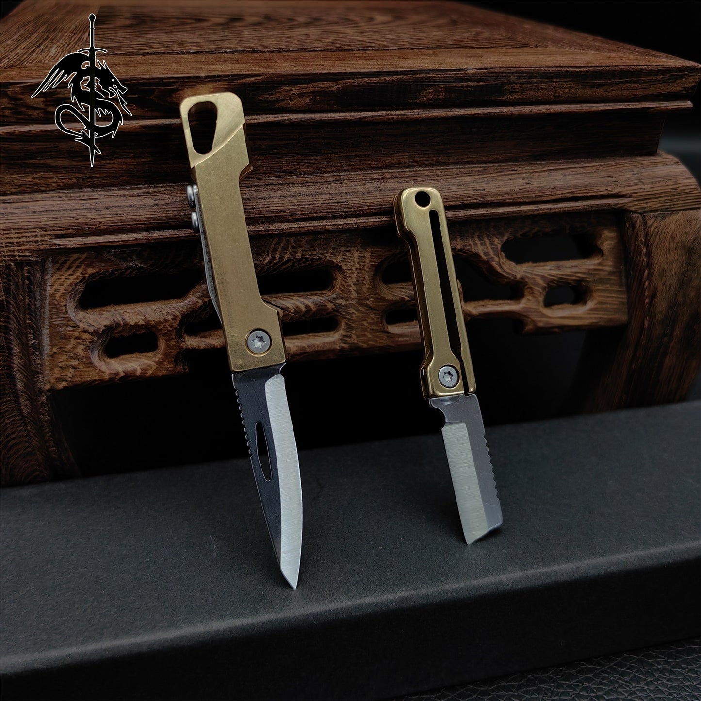 Brass Handle EDC Mini Pocket Folding Knife