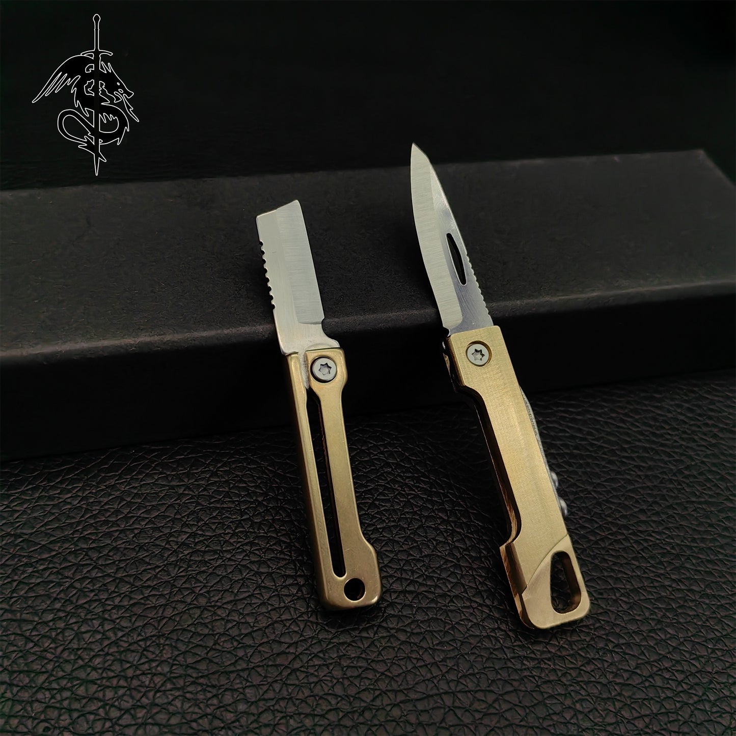 Brass Handle EDC Mini Pocket Folding Knife
