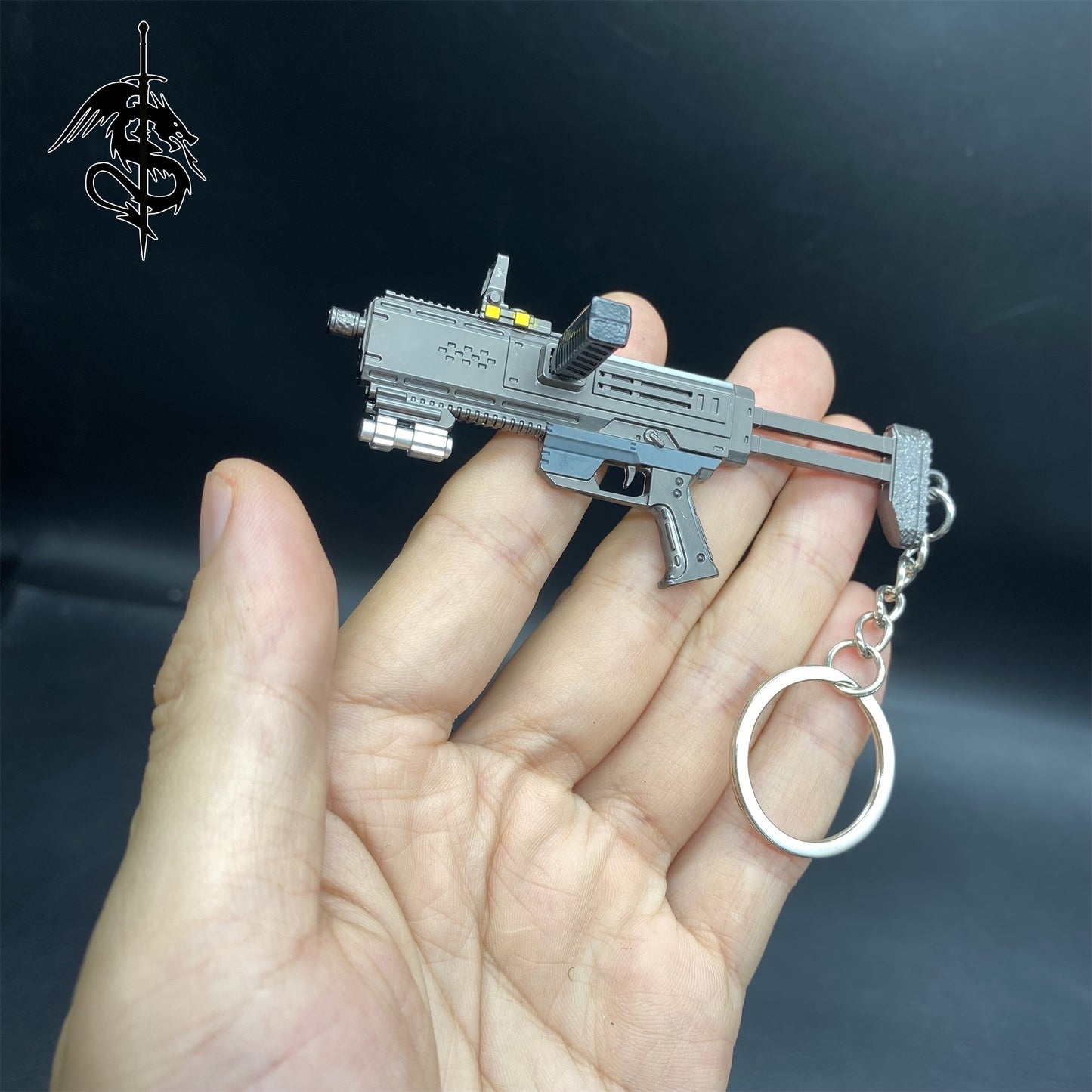 Hot Game Mini Gun Metal Keychain 8 Options