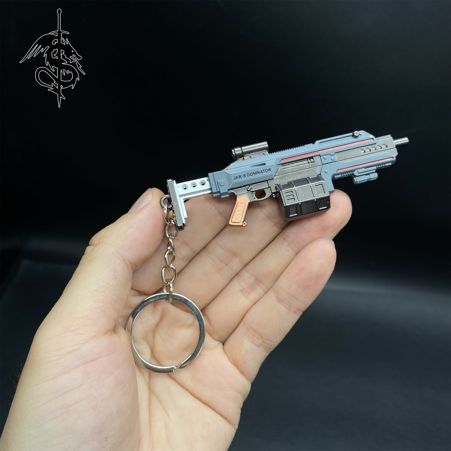 Hot Game Mini Gun Metal Keychain 8 Options