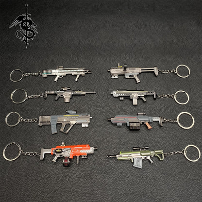 Hot Game Mini Gun Metal Keychain 8 Options