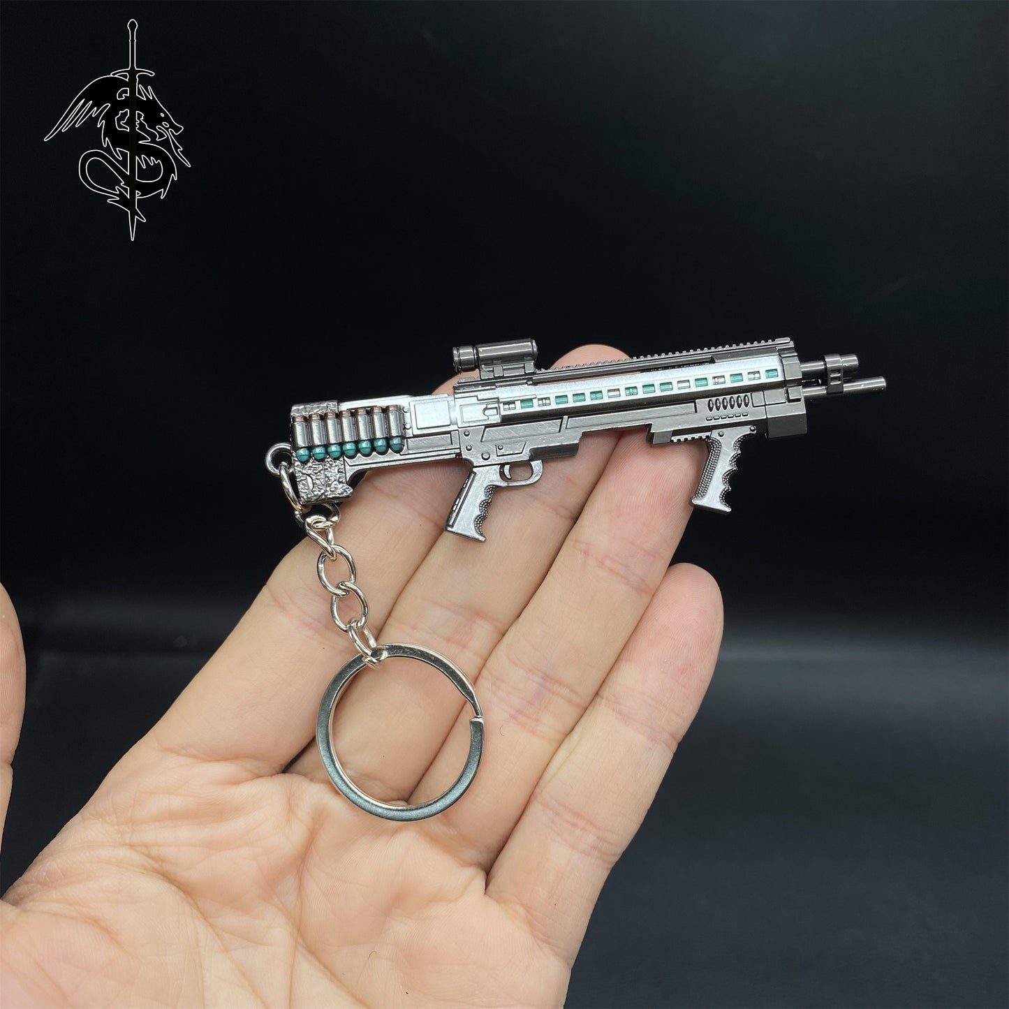 Hot Game Mini Gun Metal Keychain 8 Options