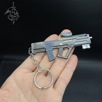 Hot Game Mini Gun Metal Keychain 8 Options