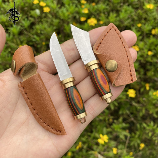 Mini Knife Ornament Keychain Charm Mini EDC Knife 2 In 1 Pack