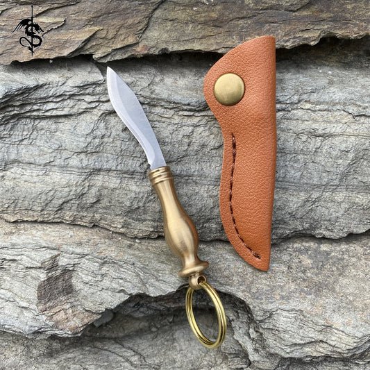 Brass Handle EDC Mini Nepal Pocket Knife