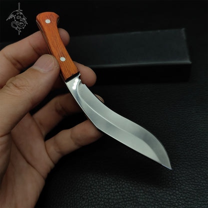 Mini Nepal Wooden Handle Unboxing Knife EDC Tool Knife 2 In 1 Pack