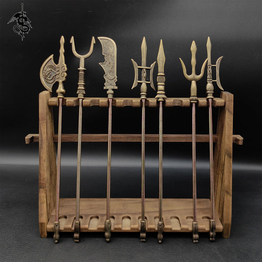 Metal Ancient Chinese Cold Weapon Miniatures 7 In 1 Pack