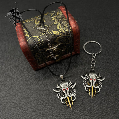 Baldur's Gate 3 Mind Flayer Necklace Baldur Gate Boss Keychain Jewelry