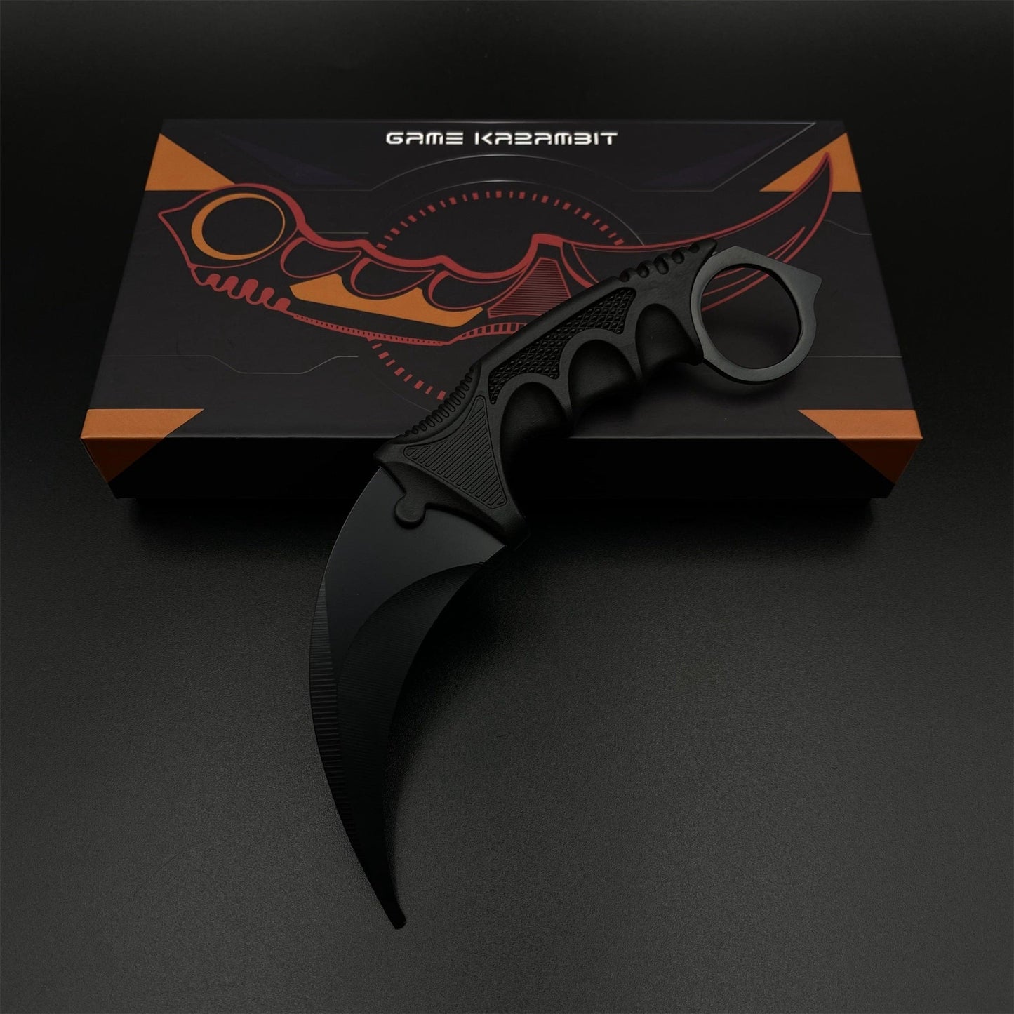 CS2 Game Karambit Night Skin Replica Dull Blade Trainer Knife For Display Collectible Model