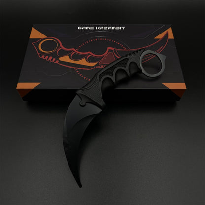 CS2 Game Karambit Night Skin Replica Dull Blade Trainer Knife For Display Collectible Model