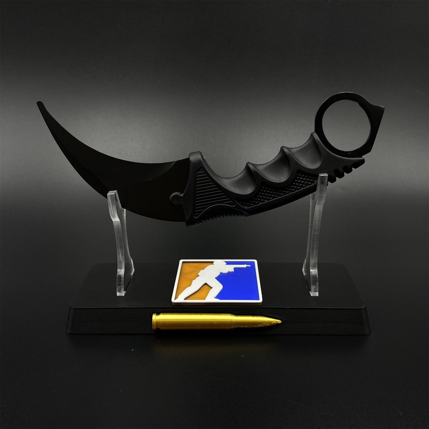 CS2 Game Karambit Night Skin Replica Dull Blade Trainer Knife For Display Collectible Model