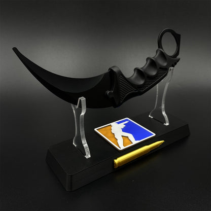 CS2 Game Karambit Night Skin Replica Dull Blade Trainer Knife For Display Collectible Model