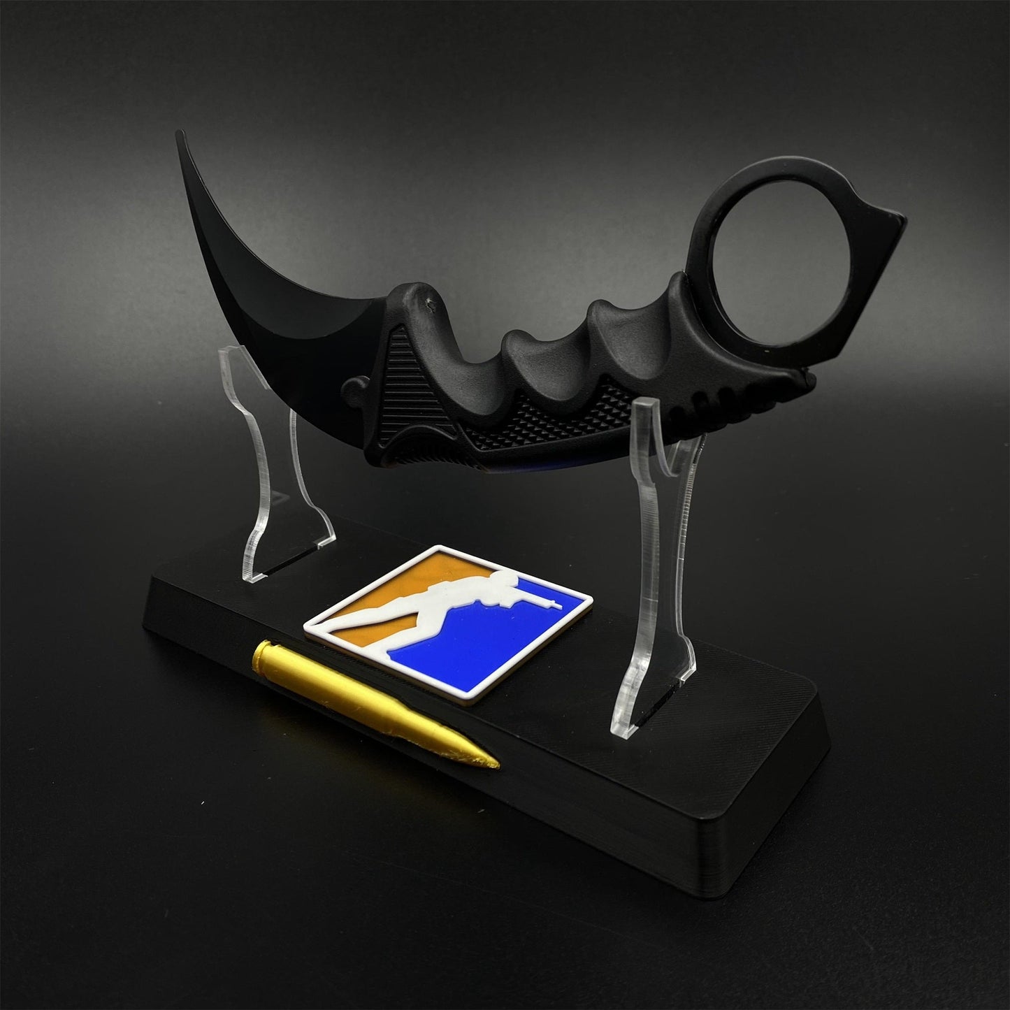 CS2 Game Karambit Night Skin Replica Dull Blade Trainer Knife For Display Collectible Model