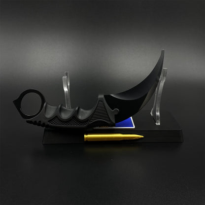 CS2 Game Karambit Night Skin Replica Dull Blade Trainer Knife For Display Collectible Model