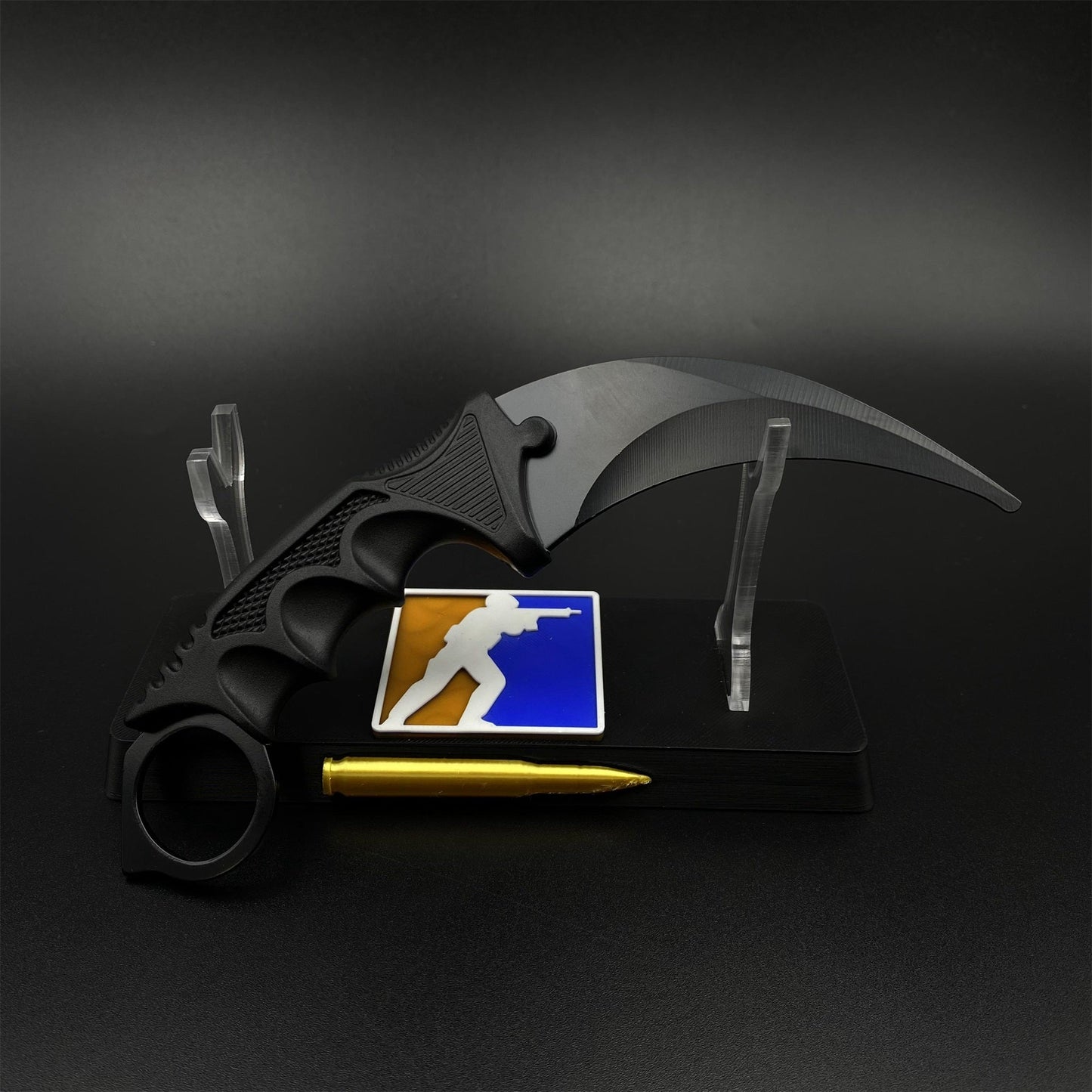 CS2 Game Karambit Night Skin Replica Dull Blade Trainer Knife For Display Collectible Model