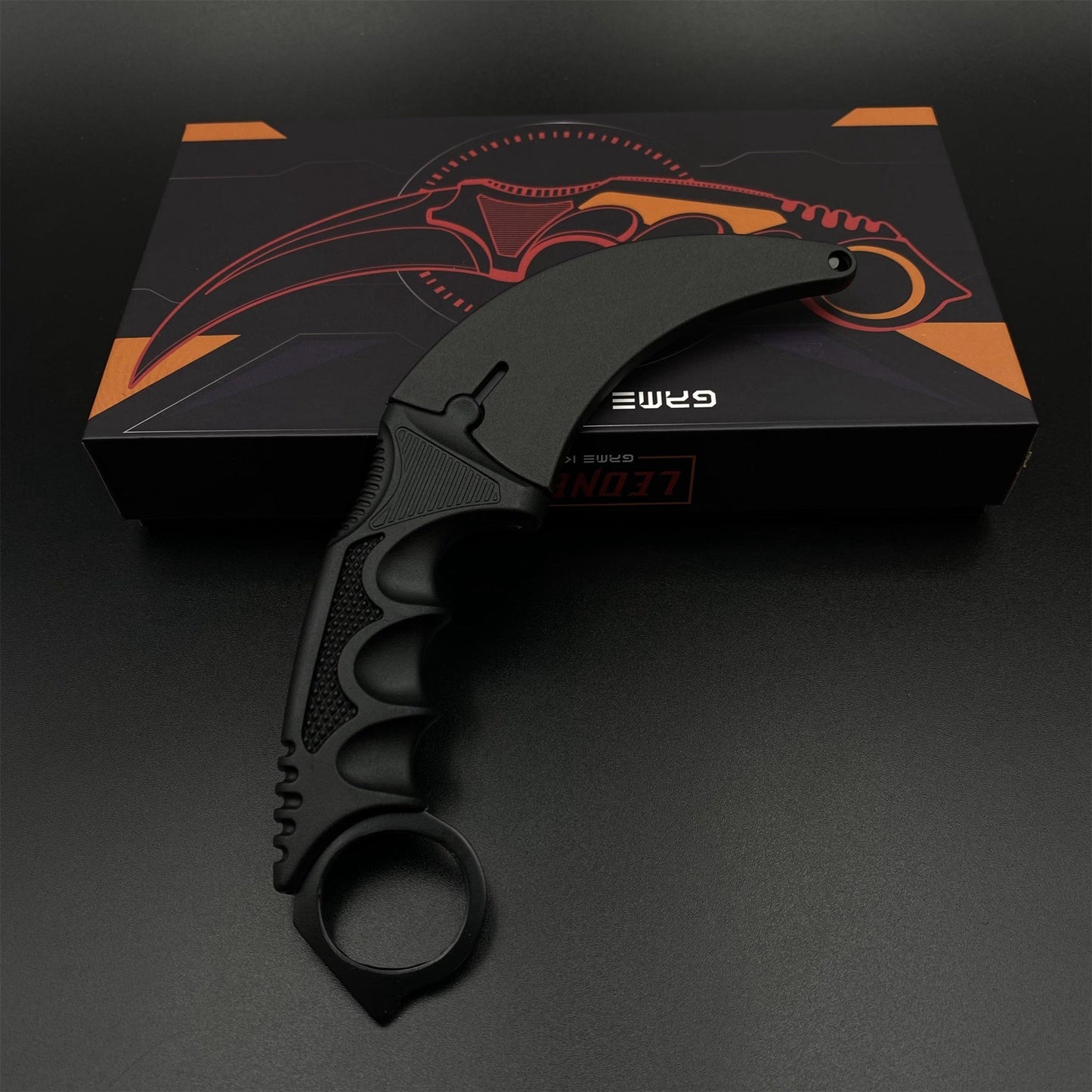 CS2 Game Karambit Night Skin Replica Dull Blade Trainer Knife For Display Collectible Model