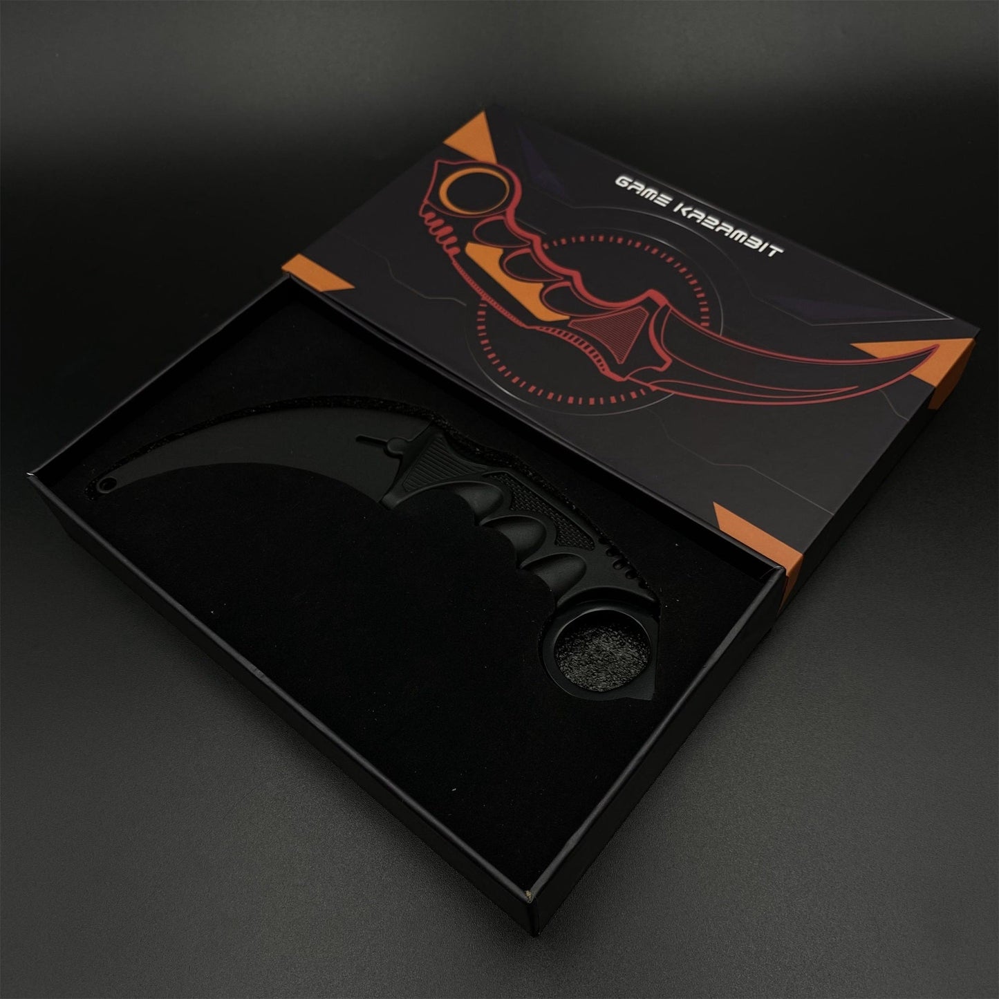 CS2 Game Karambit Night Skin Replica Dull Blade Trainer Knife For Display Collectible Model