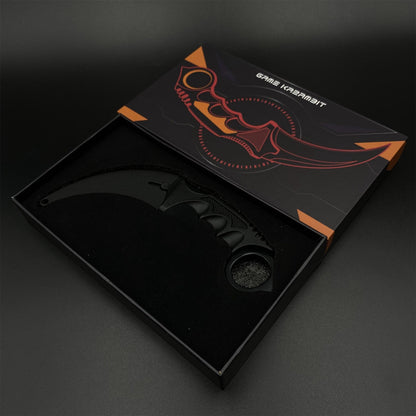 CS2 Game Karambit Night Skin Replica Dull Blade Trainer Knife For Display Collectible Model