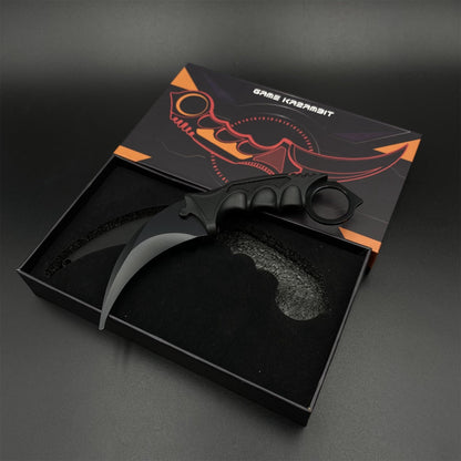 CS2 Game Karambit Night Skin Replica Dull Blade Trainer Knife For Display Collectible Model