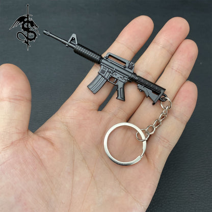 Hot Game Tiny Gun Metal Keychain Pendant