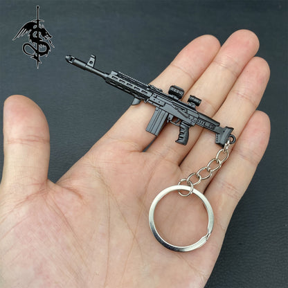 Hot Game Tiny Gun Metal Keychain Pendant