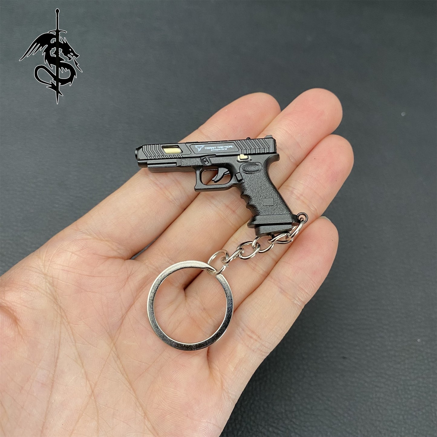 Hot Game Tiny Gun Metal Keychain Pendant